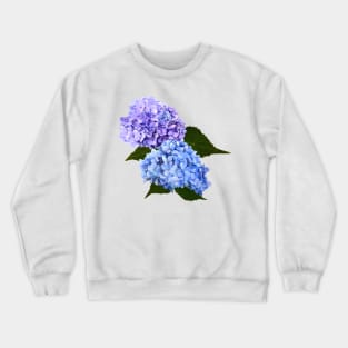 Two Hydrangea Blue and Lavender Crewneck Sweatshirt